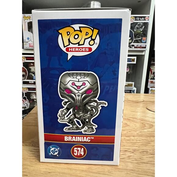 OFFICIAL LE NYCC STICKER METALLIC Brainiac Funko Pop #574 DC Superman Krypton - Picture 2 of 6